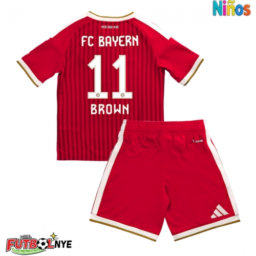 Camiseta Bayern Munich Nathaniel Brown #11 Primera Equipación para niños 2026-27 manga corta (+ pantalones cortos)